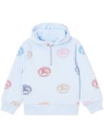 Burberry Kids hoodie en coton à imprimé EKD - Bleu - thumbnail