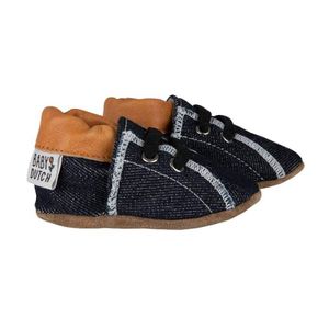 Baby Dutch babyslofjes denim cognac Maat