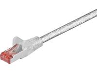 Goobay 92460 RJ45 Netwerk Aansluitkabel CAT 6 S/FTP 15.00 cm Transparant Vergulde steekcontacten