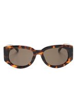 Linda Farrow lunettes de soleil à monture ovale - Marron