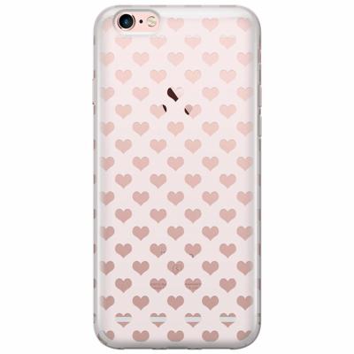 iPhone 6/6s transparant hoesje - Hartjes patroon