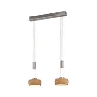 Fischer & Honsel 2-lichts hanglamp Shine-Wood led 61074 - thumbnail