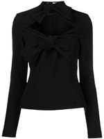 MSGM bow-detail long-sleeve top - Noir - thumbnail