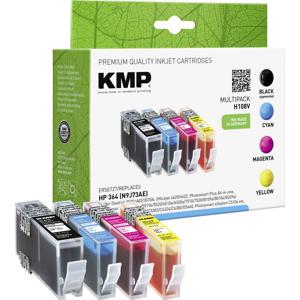 KMP Inktcartridge vervangt HP 364, N9J73AE, CB316EE, CB318EE, CB319EE, CB320EE Compatibel Combipack Zwart, Cyaan, Magenta, Geel H108V 1712,8005