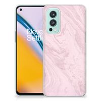 OnePlus Nord 2 5G TPU Siliconen Hoesje Marble Pink - Origineel Cadeau Vriendin