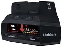 Uniden R8 Extreme langeafstandsradar/laserdetector, dubbele antennes detectie voor en achter met richtingspijlen, ingebouwde GPS met realtime waarschuwingen, spraakwaarschuwingen, roodlichtcamera en