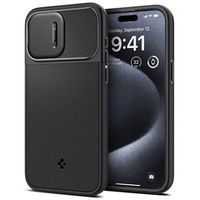 iPhone 15 Pro Max Spigen Optik Armor Mag Hoesje - Zwart - thumbnail