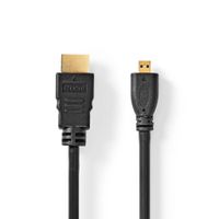 Nedis CVGL34700BK15 High Speed ??hdmi™-kabel Met Ethernet Hdmi™ Connector Hdmi™ Micro-connector 4k@30hz 10.2 Gbps 1.50 M Rond Pvc Zwart Label - thumbnail