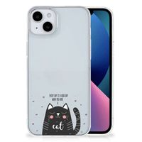 iPhone 15 Plus Telefoonhoesje met Naam Cat Good Day