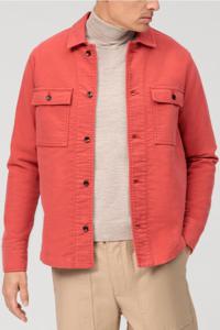 OLYMP Casual Regular Fit Overshirt rood, Effen