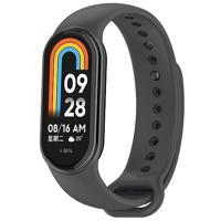 By Qubix - Siliconen bandje - Donkergrijs - Compatible met Xiaomi Smart Band 8 & 9 - Compatible Xiaomi bandje