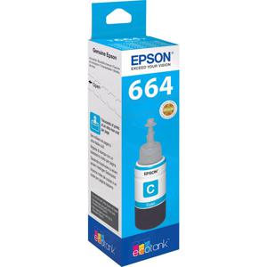 Epson 664 EcoTank Navulinkt Cyaan, cyaan