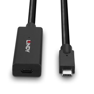 LINDY USB-C-kabel USB 3.2 Gen2 (USB 3.1 Gen2) USB-C stekker, USB-C bus 5.00 m Zwart 43364