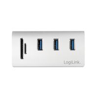 LogiLink CR0045 interface hub USB 3.2 Gen 1 (3.1 Gen 1) Type-A 5000 Mbit/s Zilver - thumbnail