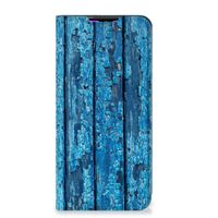 Xiaomi Redmi 9 Book Wallet Case Wood Blue - thumbnail