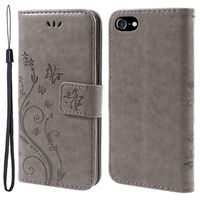 iPhone 7/8/SE (2020)/SE (2022) Butterfly Series Portemonnee Hoesje - Grijs