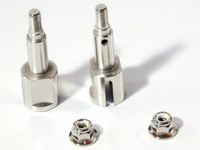 Axle 8 x 9 x 44mm (counterclockwise threaded/silver/2pcs) - thumbnail