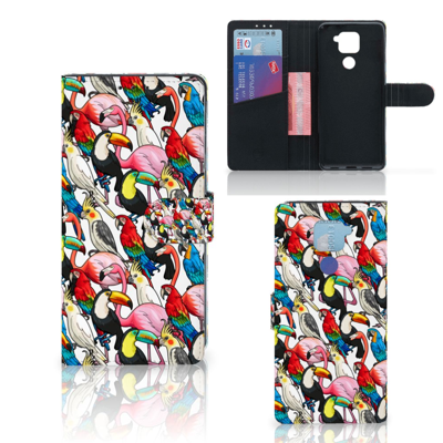 Xiaomi Redmi Note9 Telefoonhoesje met Pasjes Birds Xiaomi Redmi Note9 Telefoonhoesje met Pasjes Birds