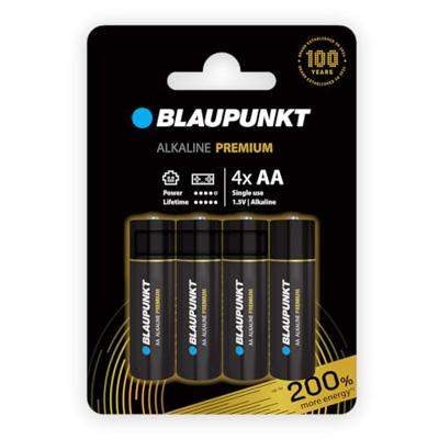 BLAUPUNKT AA PREMIUM alkalinebatterijen, verpakking van 4, voor gamecontrollers en speelgoed, LR6BPR/4CP