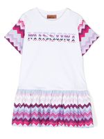 Missoni Kids short en coton à imprimé zig-zag signature - Blanc