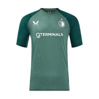 Castore Feyenoord Trainingsshirt 2024-2025 Groen Donkergroen Wit - thumbnail