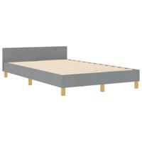 vidaXL Bedframe stof lichtgrijs 120x190 cm