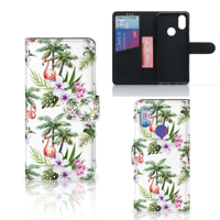 Xiaomi Mi A2 Telefoonhoesje met Pasjes Flamingo Palms