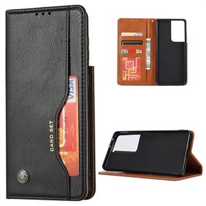 Card Set Series Samsung Galaxy S21 Ultra 5G Wallet Case - Zwart