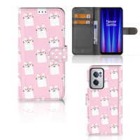 OnePlus Nord CE 2 Telefoonhoesje met Pasjes Sleeping Cats