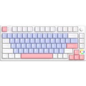 HelloGanss HS75T GC05 toetsenbord 75%, RGB leds, PBT Doubleshot keycaps, hot swap, 2,4 GHz / Bluetooth / USB-C