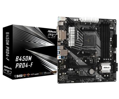 Asrock B450M Pro4-F AMD B450 Socket AM4 micro ATX