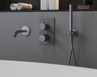 Saniclear Iron inbouw badkraan verouderd ijzer - gunmetal - thumbnail