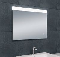 Badkamerspiegel Single | 80x60 cm | Rechthoekig | Directe en indirecte LED verlichting | Touch button | Met verwarming