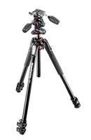 Manfrotto MK190XPRO3-3W Treppiede con Testa 3 Vie, 3 Sezioni in Alluminio, Nero