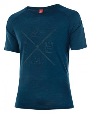 Löffler sportshirt heren lyocell/merinowol donkerblauw mt 58