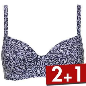 Damella Blue Mosaic Bikini Underwire Bra