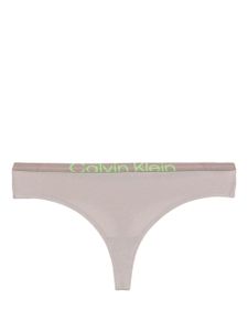 Calvin Klein string en coton à bande logo - Tons neutres