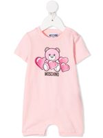 Moschino Kids barboteuse à imprimé ourson - Rose - thumbnail