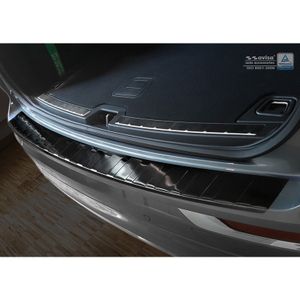 Zwart RVS Bumper beschermer passend voor Volvo XC60 II 2017- 'Ribs' AV245127