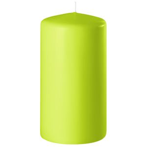 1x Lime groene woondecoratie kaarsen 6 x 12 cm 45 branduren