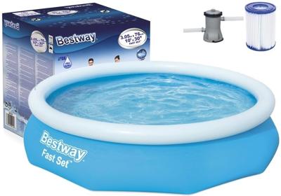 Viking Choice  Bestway Fast Set Opblaaszwembad 305x76 cm – Blauw