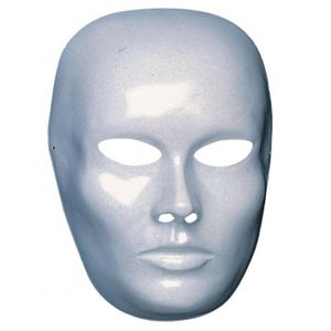 Wit blanco maskers dames gezicht