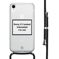 iPhone XR hoesje met koord - Not interested