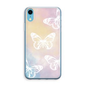 White butterfly: iPhone XR Transparant Hoesje