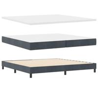 vidaXL Boxspringbed met matras fluweel donkergrijs 200x200 cm