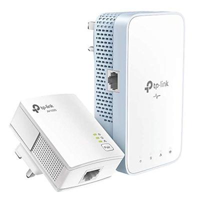 TP-Link AV1000 Gigabit Powerline ac Wi-Fi Kit, Broadband/WiFi Extender, WiFi Booster/Hotspot, Up to 300 meters over existing electrical wiring, No Configuration Required, UK Plug(TL-WPA7517 KIT)