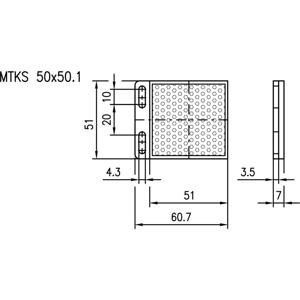 Leuze Electronic 50117583 Reflector MTKS 50 x 50.1 1 stuk(s)