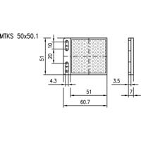 Leuze Electronic 50117583 Reflector MTKS 50 x 50.1 1 stuk(s) - thumbnail