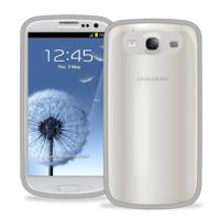 Samsung Galaxy S3 i9300 Puro Click-On Cover - Doorzichtig / Grijs