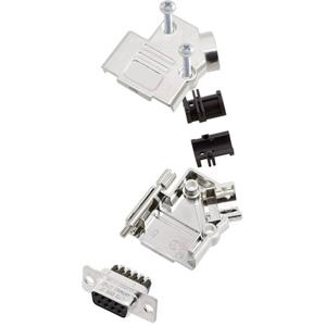 Amphenol L17D45PK-M-09+L77DE09SST D-sub female connectorset 45 ° Aantal polen: 9 Schroeven 1 stuk(s)